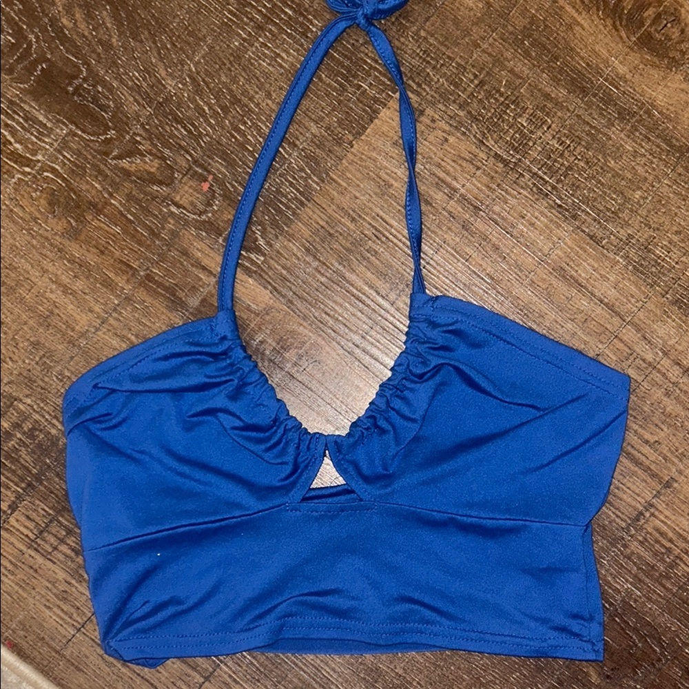 Blue Halter Top